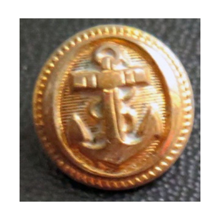 Vieux bouton de la marine strié  époque 3° république T.W & W