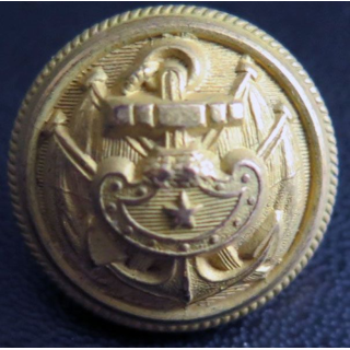 Vieux bouton d'amiral de la marine époque 1815 Supérieur 21 1/2 