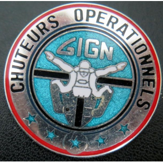 Brevet des chuteurs opérationnels du GIGN prestige translucide argent