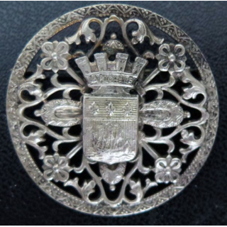 Très belle broche à priori en argent de la Rochelle de diamètre 3,7 cm