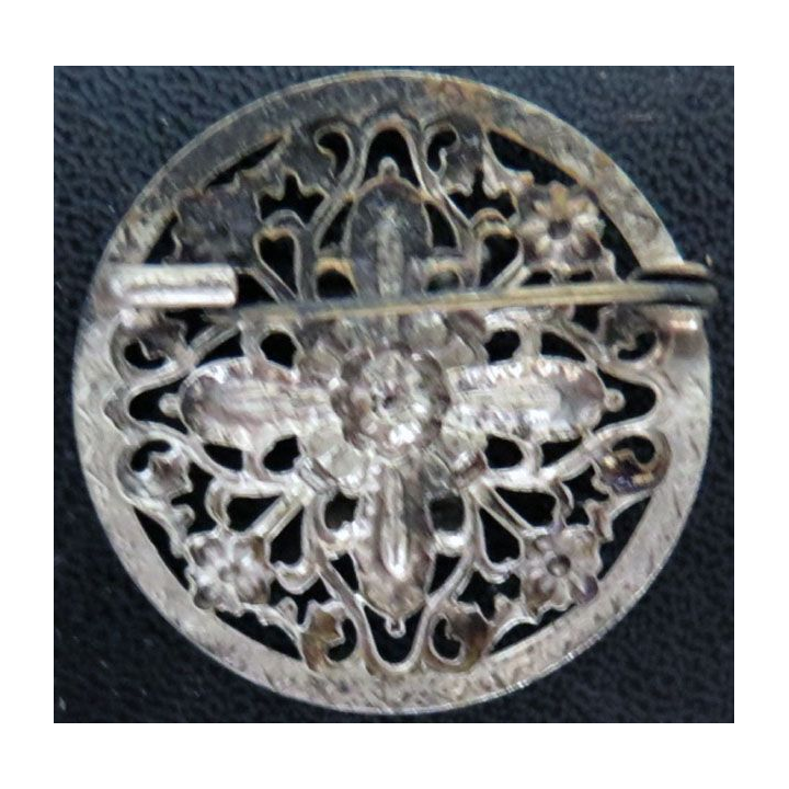 Très belle broche à priori en argent de la Rochelle de diamètre 3,7 cm