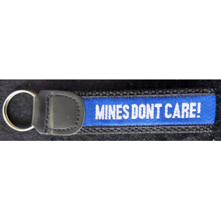 PORTE CLES : porte clés tissu et cuir Be Mine Aware 14,8 cm x 3 cm
