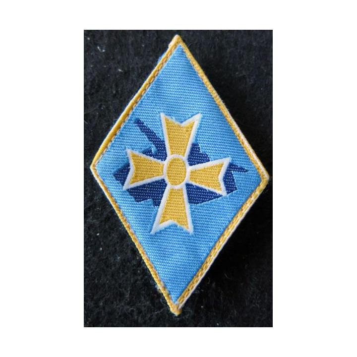 1° DB : insigne tissu de la 1° division blindée avec crochets