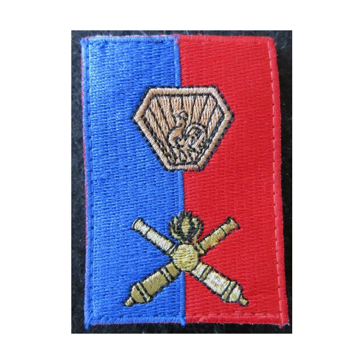 B ART : insigne en tissu de la brigade d'artillerie avec crochets