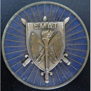 EMAT : plaque de l'Etat Major de l'armée de terre de diamètre 7 cm
