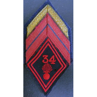LOSANGE DE BRAS MODÈLE 45 : Caporal chef PDL du 34° régiment d'infanterie