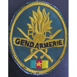 Insigne tissu de la gendarmerie du Cameroun hauteur 7,4 cm