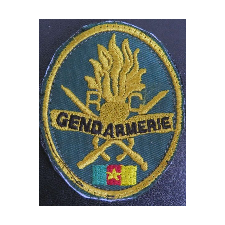Insigne tissu de la gendarmerie du Cameroun hauteur 7,4 cm
