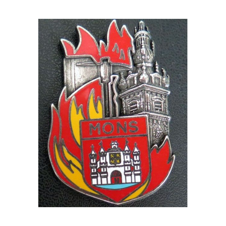 insigne métallique pompiers de Mons fabrication Ballard