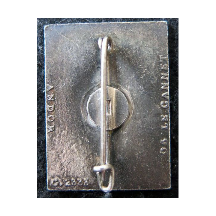 2° REI : insigne du 2° régiment étranger d'infanterie de fabrication Andor G. 2333 en émail