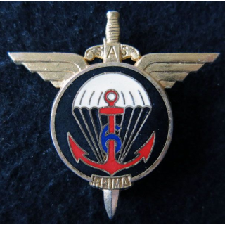 6° RPIMA : 6° régiment parachutiste d'infanterie de marine de fabrication Delsart Sens H. 721 en émail