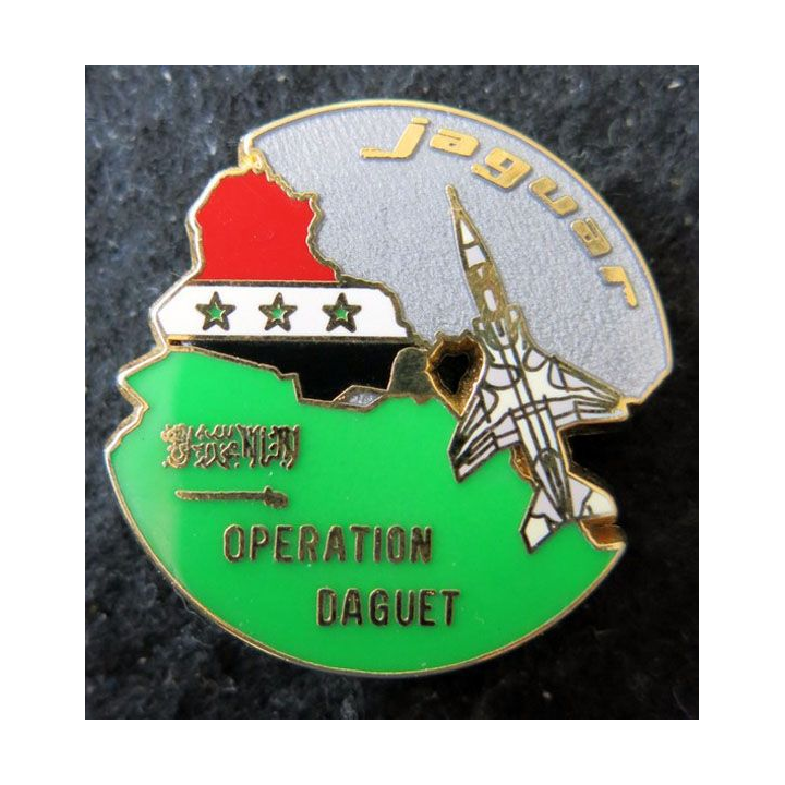 ESC JAGUAR DAGUET : insigne métallique de l'escadron Jaguar de l'opération DAGUET Boussemart
