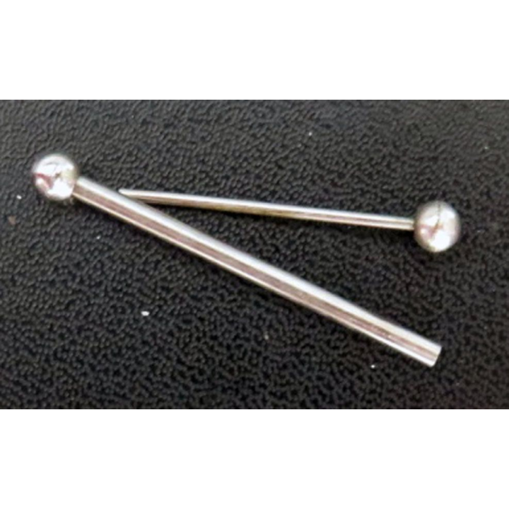 barrette tige à boule pour décoration de dimension 5 cm argentée