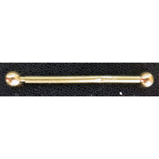 Barrette tige à boule pour décoration de dimension 5 cm bronze doré