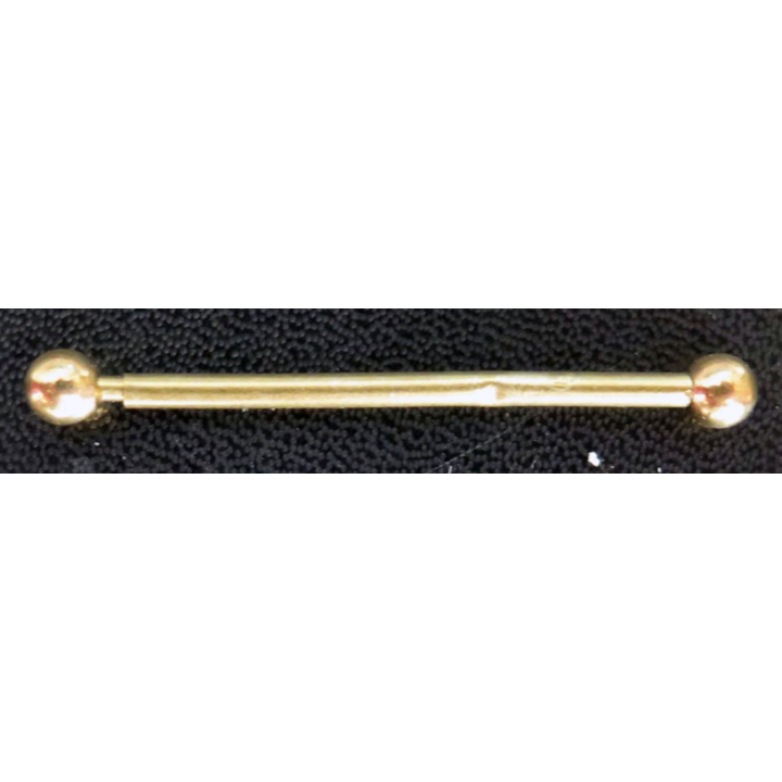 Barrette tige à boule pour décoration de dimension 5 cm bronze doré