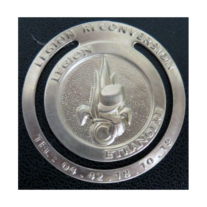 LEGION : marque page métallique de la Légion étrangère 40 mm