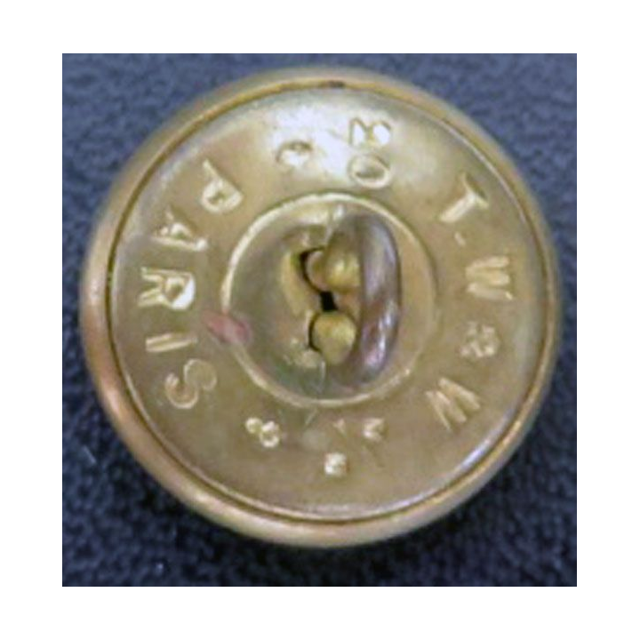 bouton d'uniforme troupe lisse 2 cm de diamètre au dos T.W & W 20