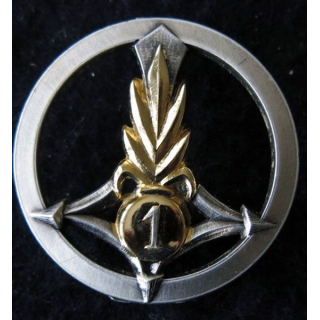 1° ESPLE : insigne de béret du 1° escadron saharien porté de la légion étrangère fabrication Drago Paris R 93