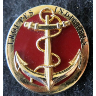 6° RTS 4° RIMA : insigne métallique troupes indigènes du 6° RTS et du 4° régiment d'infanterie de marine Arthus Bertrand G. 4393