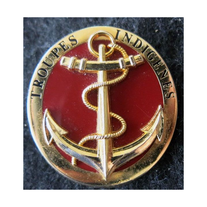 6° RTS 4° RIMA : insigne métallique troupes indigènes du 6° RTS et du 4° régiment d'infanterie de marine Arthus Bertrand G. 4393