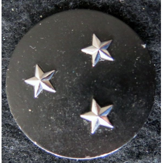 INSIGNE DE BÉRET : Insigne de béret  de général de division 3 étoiles argentées L. Bichet