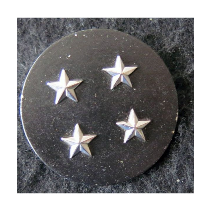 INSIGNE DE BÉRET : Insigne de béret  de général de corps d'armée 4 étoiles argentées L. Bichet