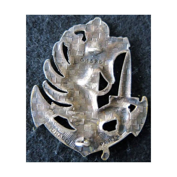 PARA TDM : insigne de béret des troupes parachutistes aéroportées des troupes de marine Drago G. 1535