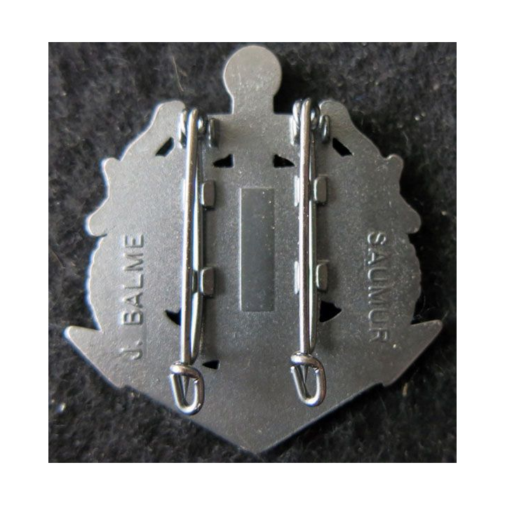 FUSILIERS MARINS : insigne béret des fusiliers marins de fabrication Balme Saumur 2 épingles