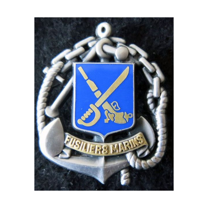 FUSILIERS MARINS : insigne béret des fusiliers marins de fabrication Balme Saumur
