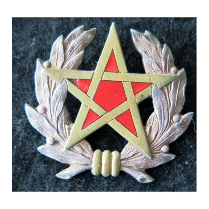 MAROC : Insigne de béret de la gendarmerie royale marocaine de fabrication non lisible (arabe)