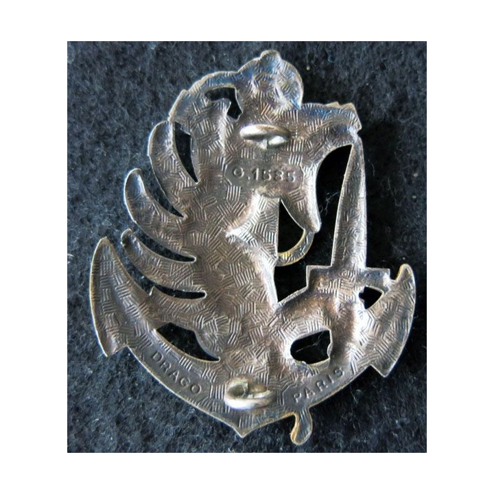 PARA TDM : insigne de béret des troupes parachutistes aéroportées des troupes de marine Drago G. 1535