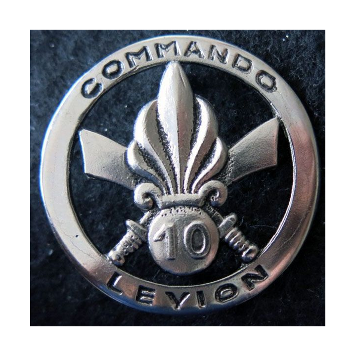 CDO 10 LEYION  : Insigne de béret du Commando 10 Leyion du 2° bataillon étranger de parachutiste retirage