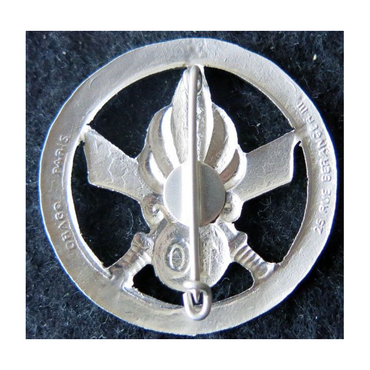 2° BEP : Insigne de béret du Commando 10 DE PREVILLE du 2° bataillon étranger de parachutiste Drago Beranger