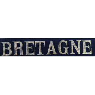 MARINE : bande de bachi de marin " BRETAGNE " longueur 58 cm