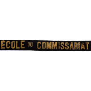 MARINE : bande de bachi de marin " ECOLE DU COMMISSARIAT " longueur 55 cm