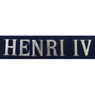 MARINE : bande de bachi de marin " HENRI IV " longueur 75 cm