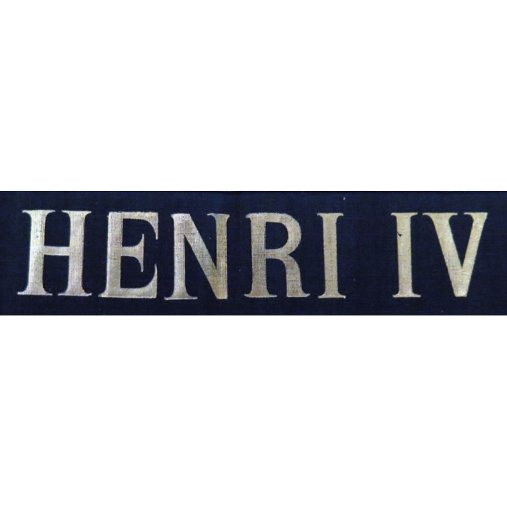 MARINE : bande de bachi de marin " HENRI IV " longueur 75 cm