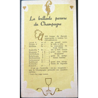 Carte la brillante parure du Champagne