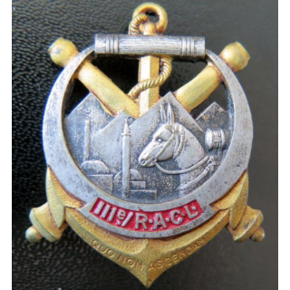 Insigne du III° groupe du régiment d'artillerie coloniale Levant RACL