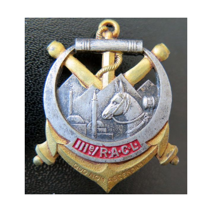 Insigne du III° groupe du régiment d'artillerie coloniale Levant RACL