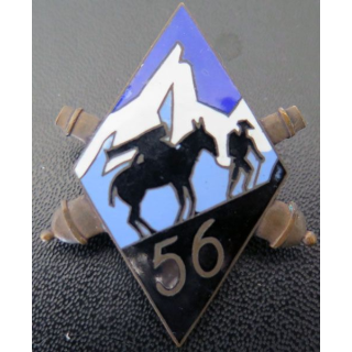 56° RAM : 1° groupe 56° régiment d'artillerie de montagne en émail 
