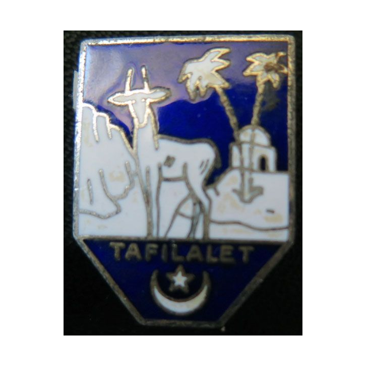 Insigne du 1° modèle des troupes du TAFILALET de fabrication Augis en émail