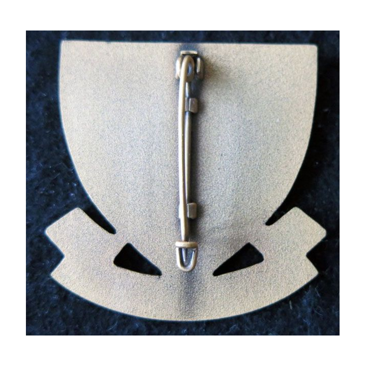 MARINE : Insigne de béret du bataillon de fusiliers marins commando fixation anneaux