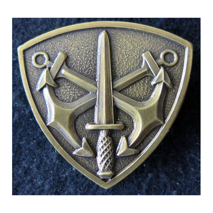 COMMANDO : insigne de béret des commandos Marine non titulaire Drago 50 mm