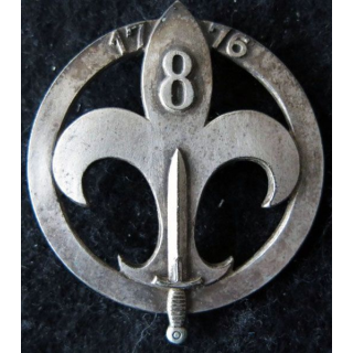 CDO 8° RIM : insigne de béret du commando du 8° régiment d'infanterie motorisé de fabrication Drago Paris