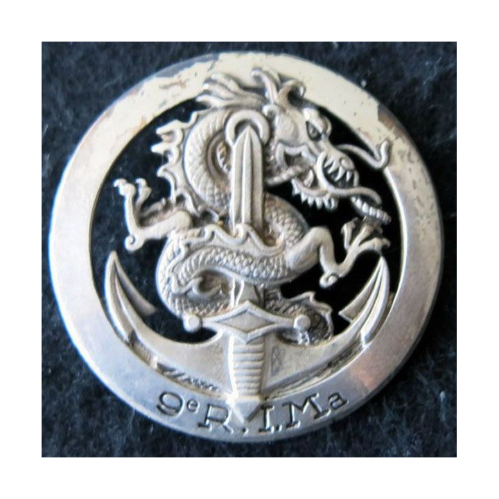 9° RIMA : Insigne de béret du commando PO 3 du 9° Régiment d'Infanterie de Marine Drago Paris