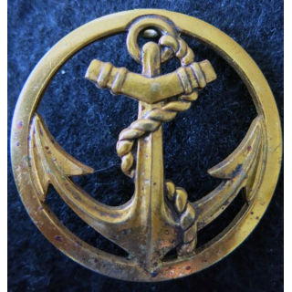 TDM : insigne de béret des troupes coloniales et de marine fabrication L. Bichet
