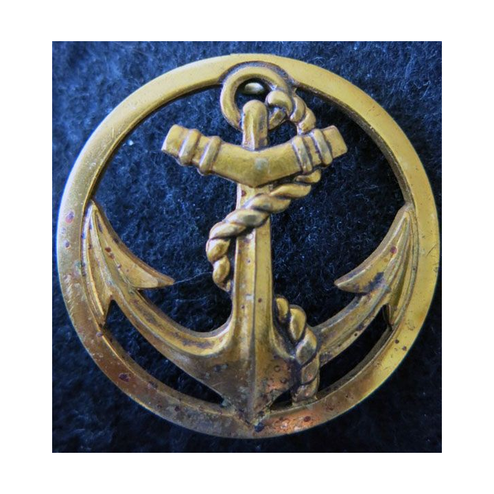TDM : insigne de béret des troupes coloniales et de marine fabrication L. Bichet