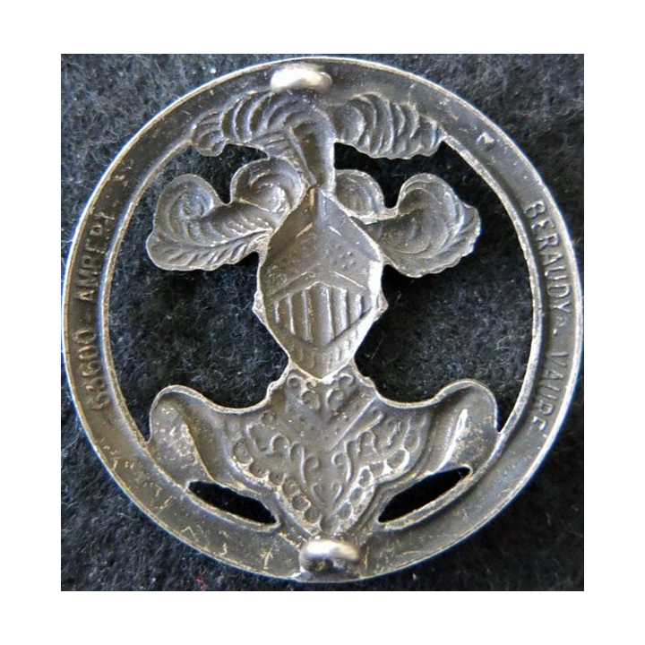 ABC : insigne de béret de l’arme blindée cavalerie de fabrication Béraudy-Vaure