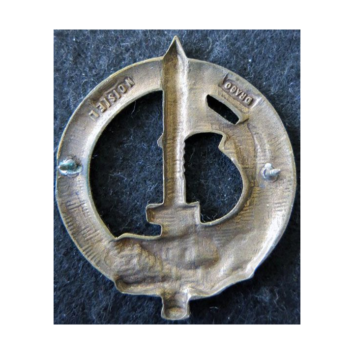 GÉNIE PAF : insigne métallique de brevet de plongeur d'aide au franchissement de fabrication Drago Noisiel bronze
